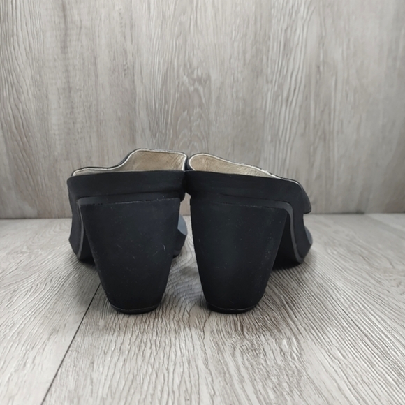 Michael Kors Black Platform Sandals Wedge Logo AK12C Thong Flip Flop Cutout 9.5 - Picture 6 of 9